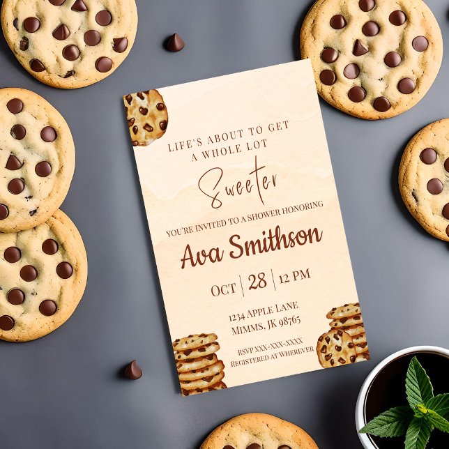 Schokoladen Chip Cookie Babyparty-Einladung Einladung (Von Creator hochgeladen)