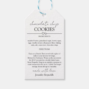 Schokoladen Chip Cookie-Mischung in einer Geschenk Geschenkanhänger