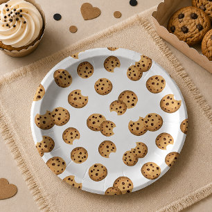 Schokoladen-Chip-Cookies-Geburtstagspapierplatten Pappteller
