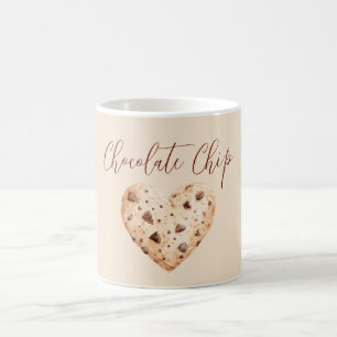 Schokoladen-Chip-Herz-Keks Kaffeetasse