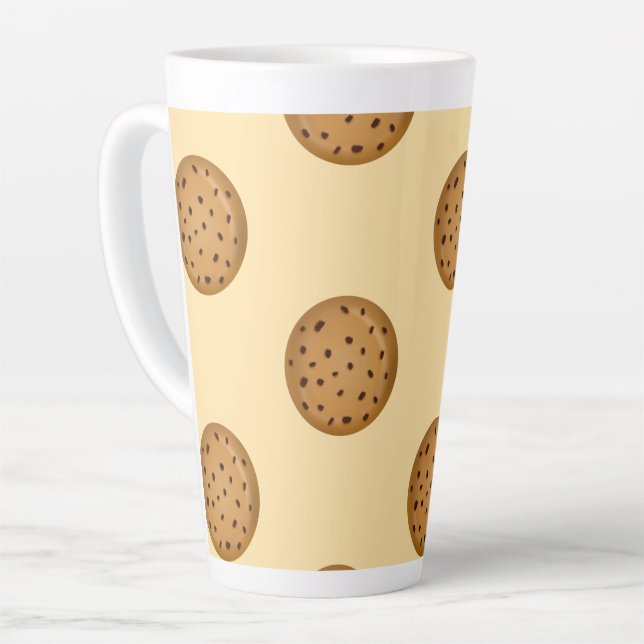 Schokoladen-Chip-Keks  Milchtasse (Linke Ecke)