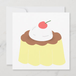 Schokoladen-Creme-Pudding-Dessert-Geschenk Einladung