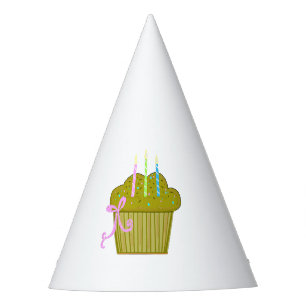 Schokoladen-Cupcakes mit Kerzen Partyhütchen