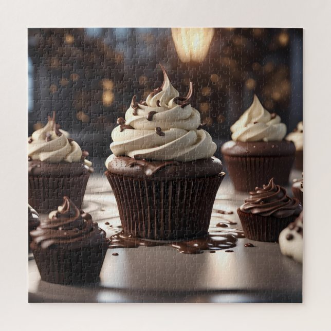 Schokoladen-Cupcakes Puzzle (Vertikal)