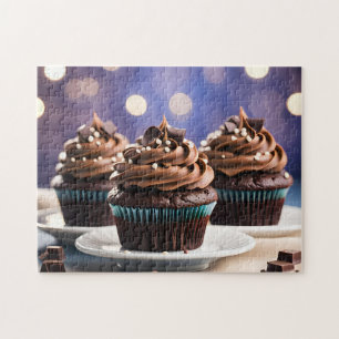 Schokoladen-Cupcakes Puzzle