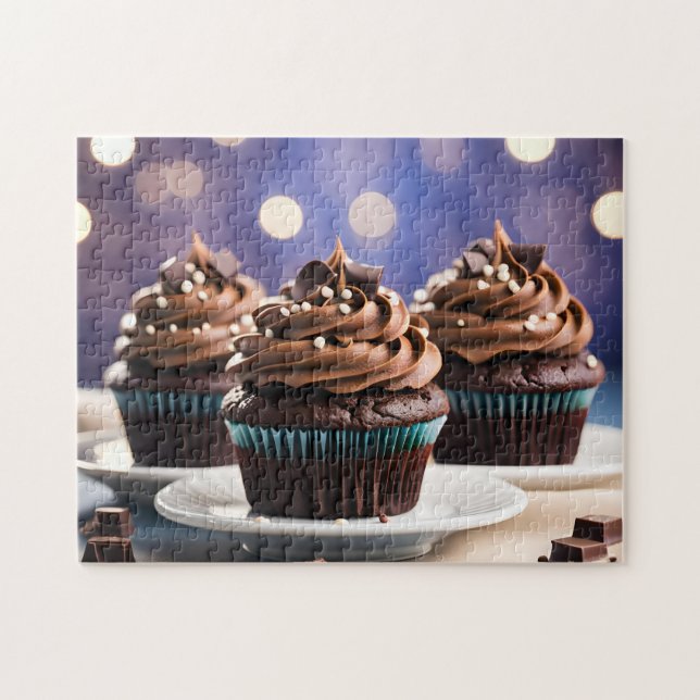 Schokoladen-Cupcakes Puzzle (Horizontal)