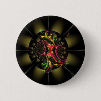 Schokoladen-Dekadenz-buntes Fraktal-geometrische Button