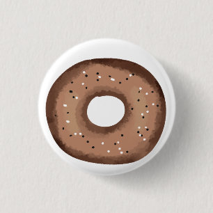Schokoladen-Donut-Geschenk für Foodies Button