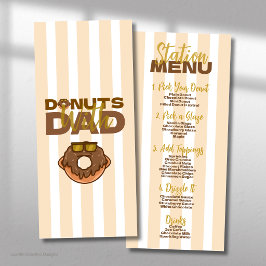Schokoladen-Donuts mit Papa zum Vatertag Menükarte