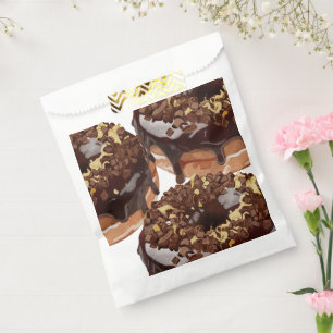 Schokoladen-Donuts sind lecker. Geschenktütchen