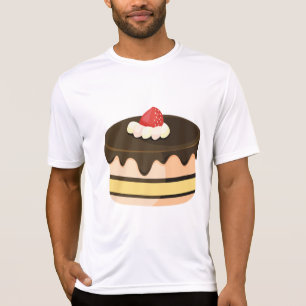 Schokoladen-Drip-Cake mit Erdbeere T-Shirt