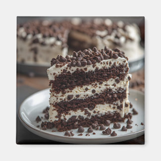 Schokoladen-Eiscreme-Torte mit Schokoladenstückche Magnet