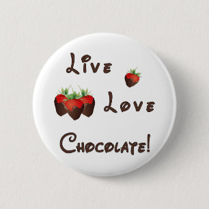 Schokoladen-Erdbeerknopf Button