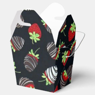 Schokoladen-Erdbeermuster nehmen Geschenkschachtel