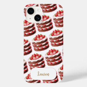 Schokoladen-Erdbeertorten Spaß Foodie Benutzerdefi Case-Mate iPhone 14 Hülle