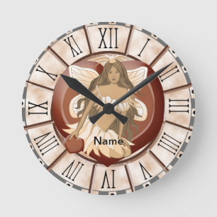 Schokoladen-Feeenuhr Runde Wanduhr