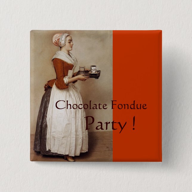 SCHOKOLADEN-FONDUE-ABENDESSEN BUTTON (Vorderseite)