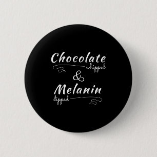 Schokoladen-Gepeitschte-Melanin-getauchte-Schwarze Button