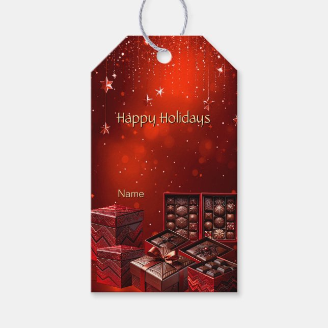 Schokoladen-Geschenkanhänger Geschenkanhänger (Vorderseite)