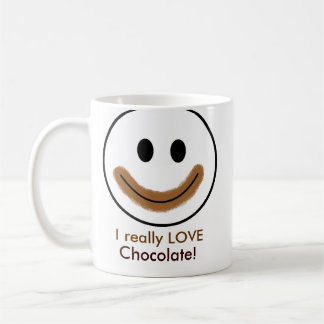 Schokoladen-Gesicht "ich wirklich LIEBE Tasse