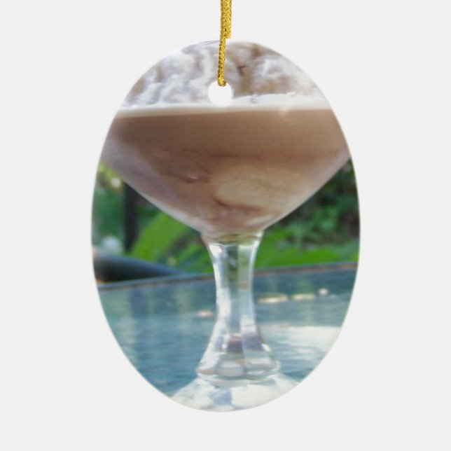 Schokoladen-Glück Keramik Ornament (Vorne)