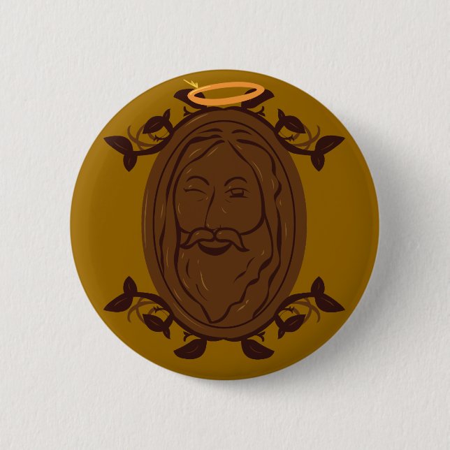 Schokoladen Jesus Button (Vorderseite)