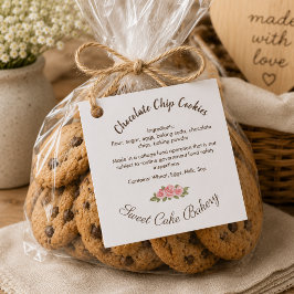 Schokoladen-Keks-Zutatenetikett Whisk & Warmth Geschenkanhänger