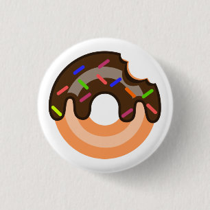 Schokoladen-Krapfen-Button Button