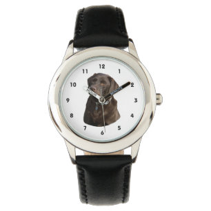 Schokoladen-Labrador-Fotoporträt Armbanduhr