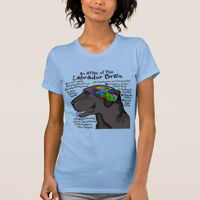 Schokoladen-Labrador-Gehirn-Atlas T-Shirt (Vorderseite)