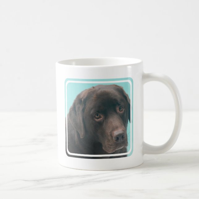 Schokoladen-Labrador-Hundekaffee-Tasse Kaffeetasse (Rechts)