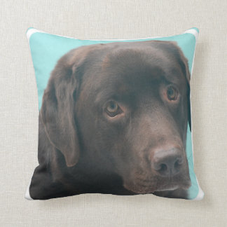 Schokoladen-Labrador-Hundekissen Kissen
