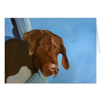 Schokoladen-Labrador-Karte