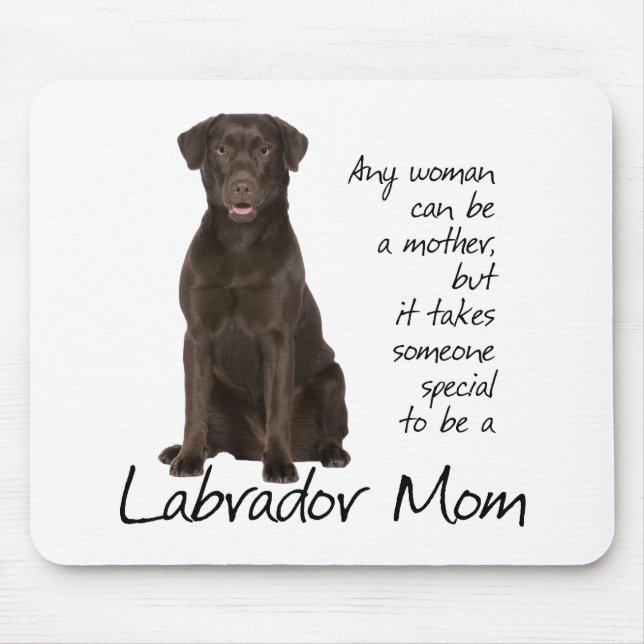 Schokoladen-Labrador-Mama Mousepad (Vorne)