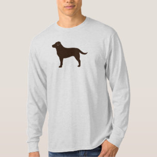 Schokoladen-Labrador-Retriever-Hund-Silhouette Lab T-Shirt