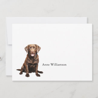 Schokoladen-Labrador-Retriever-Notizkarte Dankeskarte