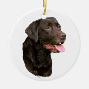 Schokoladen-Labrador retriever-Verzierung Keramik Ornament