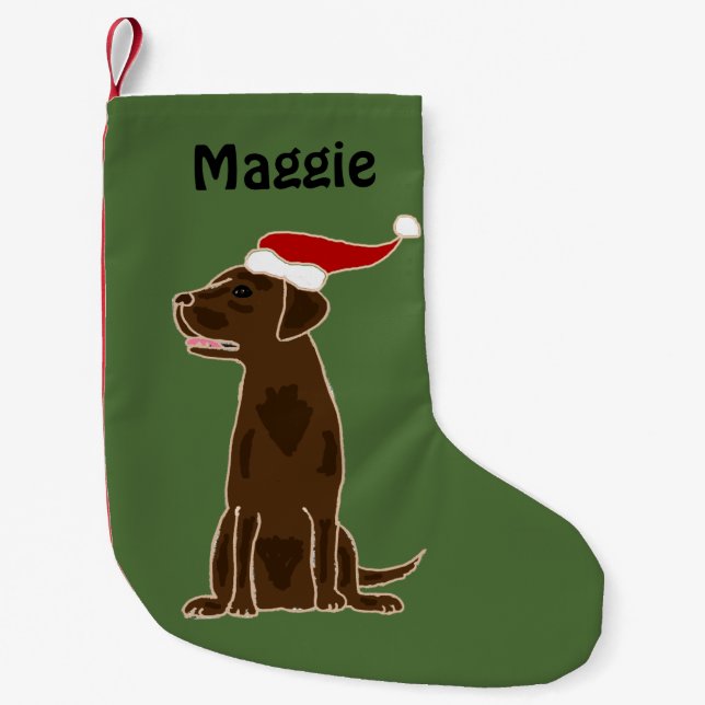 Schokoladen-Labrador-Retriever-WeihnachtsStrumpf Kleiner Weihnachtsstrumpf (Vorderseite)