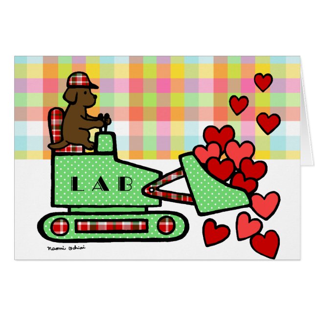 Schokoladen-Labrador-Stola Ihr Herz (Vorderseite (Horizontal))