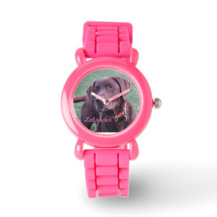 Schokoladen-Labrador-Uhr Armbanduhr