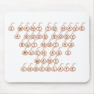 Schokoladen-Liebhaber-Mausunterlage Mousepad