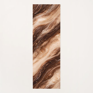 Schokoladen-Milchshake-Marmor-Textur Yogamatte