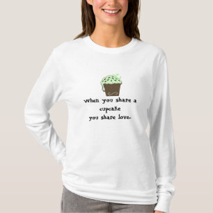 Schokoladen-Minzküchlein mit Spruch T-Shirt