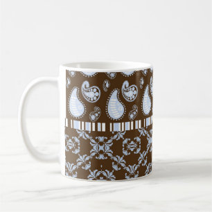 Schokoladen-Paisley-Herz-extravagante Tasse