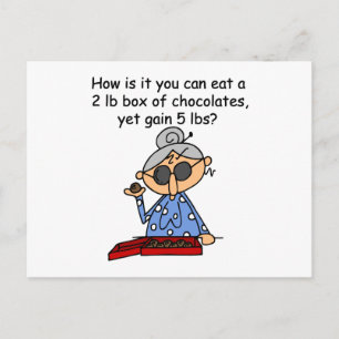 Schokoladen-Richtung Postkarte