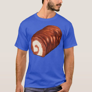 Schokoladen-Schweizer-Rolle-Tortenmuster T-Shirt