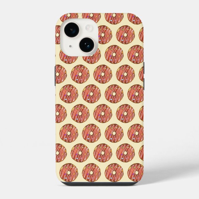 Schokoladen-Sprinkle-Donut iPhone Hülle (Rückseite)