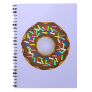 Schokoladen-Sprinkle-Donut Notizblock