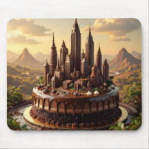 Schokoladen-Stadt-Mausepad