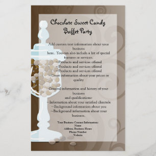 Schokoladen Süßigkeitenbuffet, Urne voller Süßigke Flyer